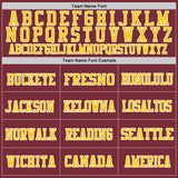 Custom Burgundy Gold-White Mesh Authentic Throwback Football Jersey