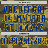 Custom Camo Royal-Gold Authentic Salute To Service Basketball Jersey