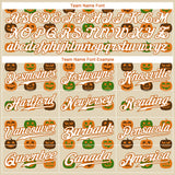 Custom Cream White-Texas Orange 3D Pattern Design Halloween Pumpkins Authentic Baseball Jersey