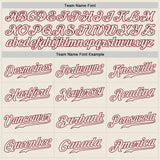 Custom Cream Cream-Crimson Authentic Baseball Jersey