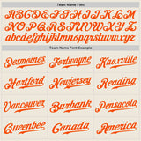 Custom Cream Orange Authentic Baseball Jersey