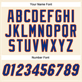 Custom Cream Royal-Orange Authentic Baseball Jersey