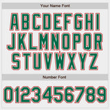Custom Cream Kelly Green-Red Authentic Baseball Jersey