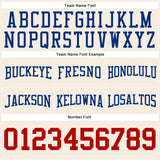 Custom Stitched Cream Red-Royal Football Pullover Sweatshirt Hoodie