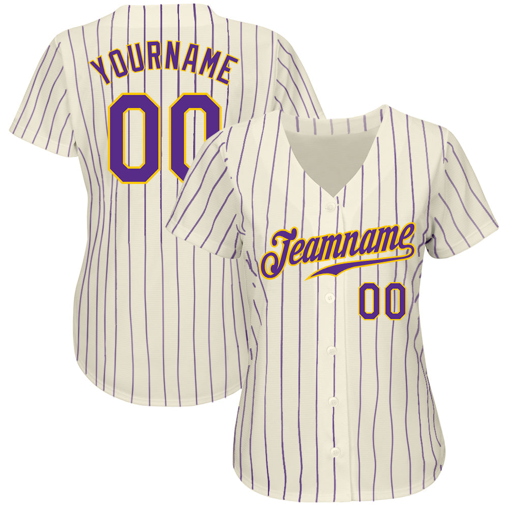 purple pinstripe baseball uniforms