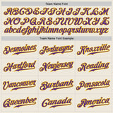 Custom Cream Purple Pinstripe Purple-Gold Authentic Baseball Jersey