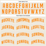 Custom Cream Blaze Orange Authentic Baseball Jersey