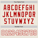 Custom Cream Cream-Red Authentic Baseball Jersey