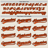 Custom Cream Orange-Black Authentic Baseball Jersey