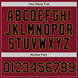 Custom Crimson Black-Old Gold Authentic Baseball Jersey
