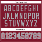 Custom Crimson Gray-White Authentic Sleeveless Baseball Jersey
