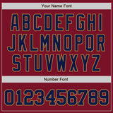 Custom Crimson Navy-Old Gold Authentic Baseball Jersey