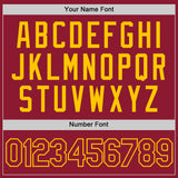 Custom Crimson Crimson-Gold Performance T-Shirt