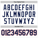 Custom Women's White Navy-Red V-Neck Cropped Baseball Jersey