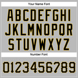 Custom Women's Gray Black-Gold V-Neck Cropped Baseball Jersey