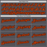 Custom Steel Gray Orange-Black Performance T-Shirt