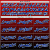 Custom Red Royal-Black Authentic Fade Fashion Baseball Jersey