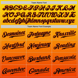 Custom Gold Black-Orange Authentic Fade Fashion Baseball Jersey