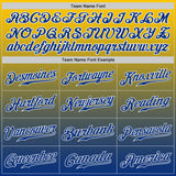 Custom Gold Royal-White Authentic Fade Fashion Baseball Jersey