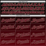 Custom Black Crimson-Cream Authentic Fade Fashion Baseball Jersey