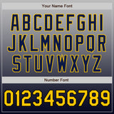 Custom Gray Gold-Navy Authentic Fade Fashion Baseball Jersey