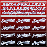 Custom Red White-Black Authentic Fade Fashion Baseball Jersey