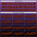 Custom Purple Black-Orange Authentic Fade Fashion Baseball Jersey