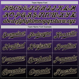Custom Purple Black-Cream Authentic Fade Fashion Baseball Jersey