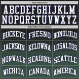 Custom Black White-Green Authentic Fade Fashion Basketball Jersey