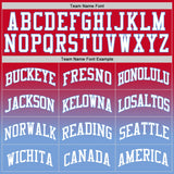 Custom Red White-Light Blue Authentic Fade Fashion Basketball Jersey