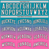 Custom Teal White-Pink Authentic Fade Fashion Basketball Jersey