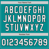 Custom Aqua White-Teal Authentic Fade Fashion Baseball Jersey