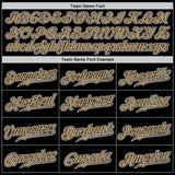 Custom Black Old Gold-White Authentic Fade Fashion Baseball Jersey