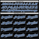 Custom Black Light Blue-White Authentic Fade Fashion Baseball Jersey