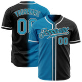 Custom Black Panther Blue-White Authentic Fade Fashion Baseball Jersey