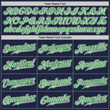 Custom Navy Pea Green-White Authentic Fade Fashion Baseball Jersey