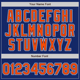 Custom Royal Orange-White Authentic Fade Fashion Baseball Jersey