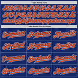 Custom Royal Orange-White Authentic Fade Fashion Baseball Jersey