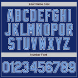 Custom Royal Light Blue-White Authentic Fade Fashion Baseball Jersey