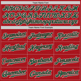 Custom Red Kelly Green-White Authentic Fade Fashion Baseball Jersey