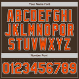 Custom Brown Orange-White Authentic Fade Fashion Baseball Jersey