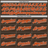Custom Brown Orange-White Authentic Fade Fashion Baseball Jersey
