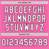 Custom Pink White-Black Authentic Fade Fashion Baseball Jersey