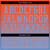 Custom Stitched Orange Light Blue Fade Fashion Sports Pullover Sweatshirt Hoodie