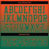 Custom Stitched Orange Kelly Green Fade Fashion Sports Pullover Sweatshirt Hoodie