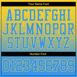 Custom Stitched Gold Powder Blue Fade Fashion Sports Pullover Sweatshirt Hoodie