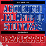 Custom Figure Red-Royal Round Neck Sublimation Basketball Suit Jersey