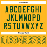 Custom Gold Gold-Green Mesh Authentic Football Jersey