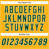 Custom Gold Green-White Authentic Baseball Jersey