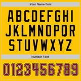 Custom Gold Black Pinstripe Crimson-Cream Authentic Baseball Jersey